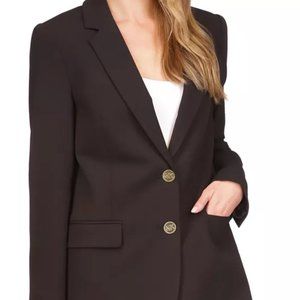 MICHAEL Michael Kors Women's Two Button Blazer Jacket in Midnight Blue - Size 8